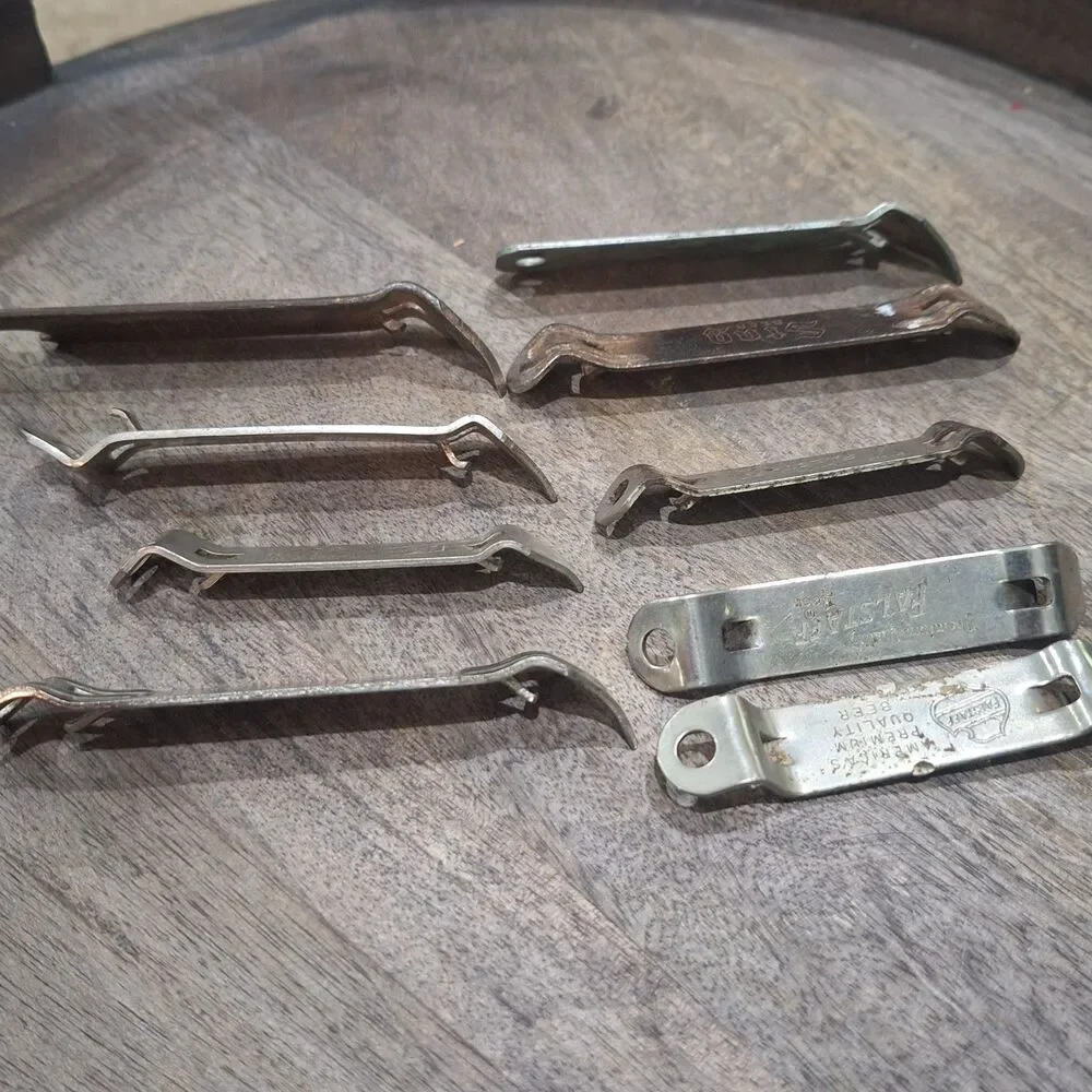 Vintage Metal Bottle Openers Beer Lot of 9 Stag, Falstaff, Pabst, Hamm, Schlitz